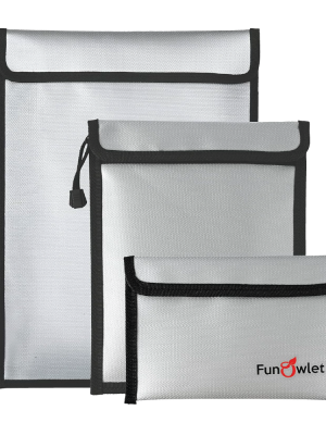 Fireproof Waterproof Money Document Bag - 3 Pack Safe Upgraded Zipper Bags, Fire & Water Resistant Storage Organizer Pouch for A4 A5 Documents Holder,File,Cash,Jewelry,Passport,Tablet,Laptop (Gray) Fireproof Waterproof Money Document Bag - 3 Pack Safe Upgraded Zipper Bags, Fire & Water Resistant Storage Organizer Pouch for A4 A5 Documents Holder,File,Cash,Jewelry,Passport,Tablet,Laptop (Gray)