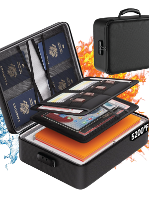 DocSafe 5200°F Document Organizer with Lock,Upgraded Heat Insulated Fireproof&Waterproof Box 8 Layers File Organizer,Portable Home Travel Safe Storage for Important Documents, Files and More DocSafe 5200°F Document Organizer with Lock,Upgraded Heat Insulated Fireproof&Waterproof Box 8 Layers File Organizer,Portable Home Travel Safe Storage for Important Documents, Files and More